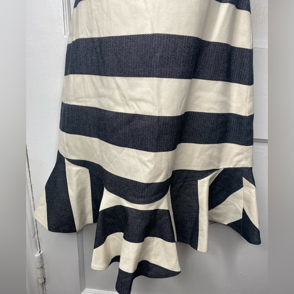 Alice + Olivia Fantine Ruffled Stripe Cap Sleeve Flare Mini Dress - Picture 8 of 14